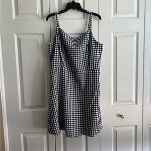 Old Navy - Dark Navy Blue and White Gingham Dress